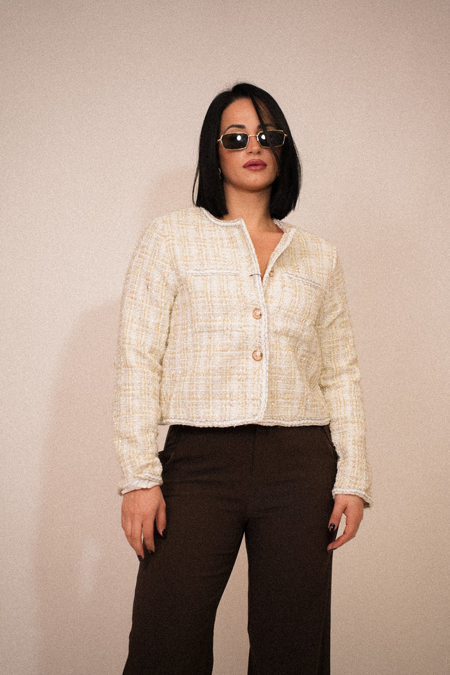 Blazer Tweed bianco