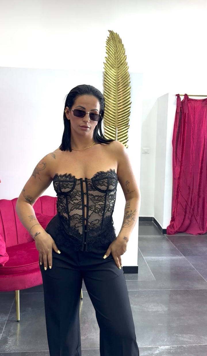 Corsetto pizzo black