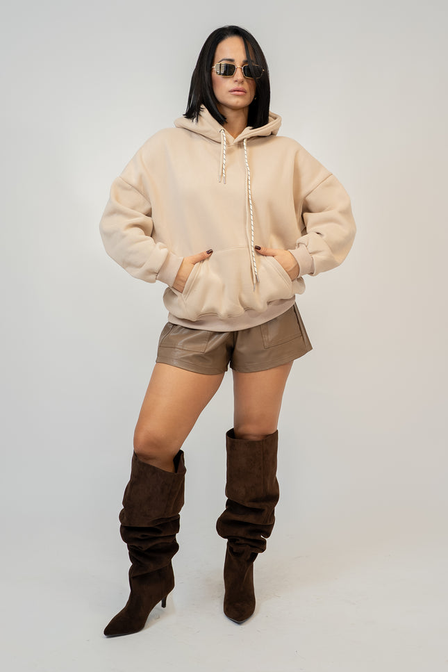 Felpa oversize con cappuccio