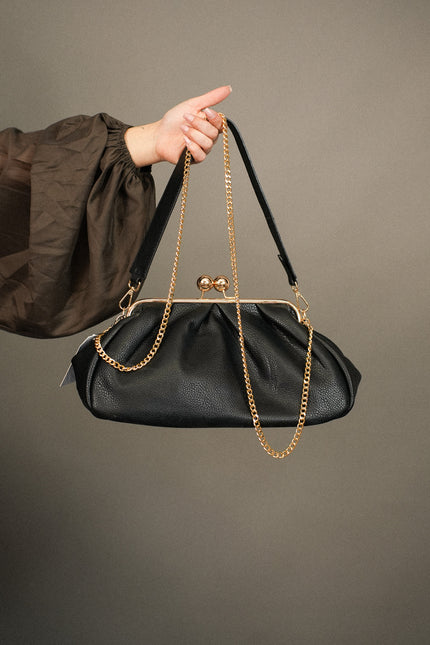 Bag Clutch ecopelle nera