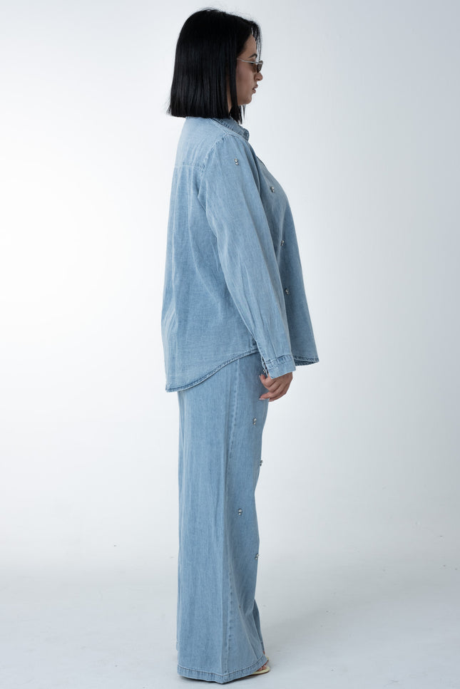 Cordset denim shine