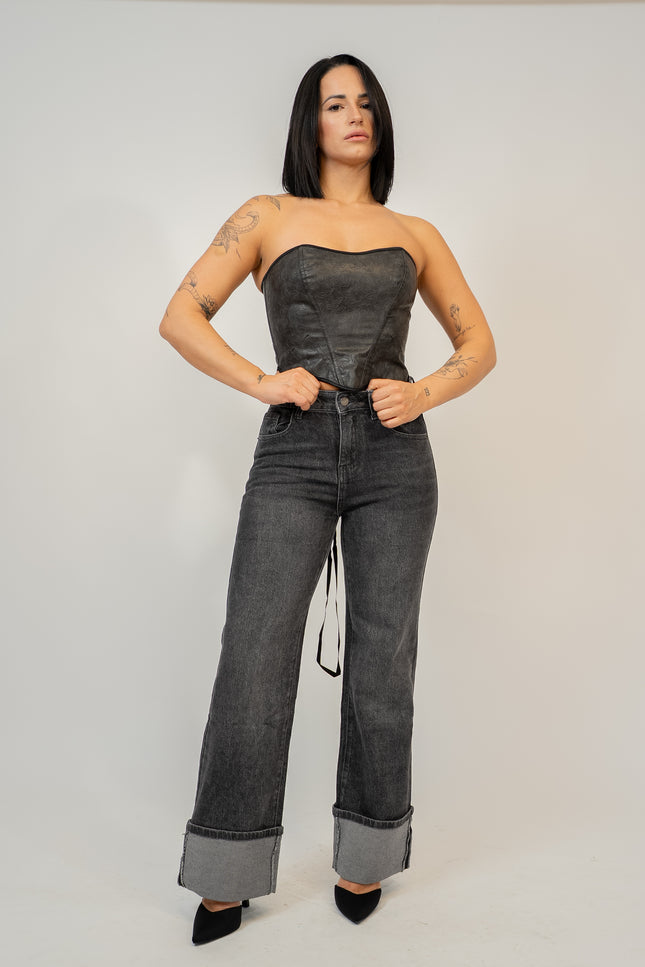 Jeans wide leg  grey