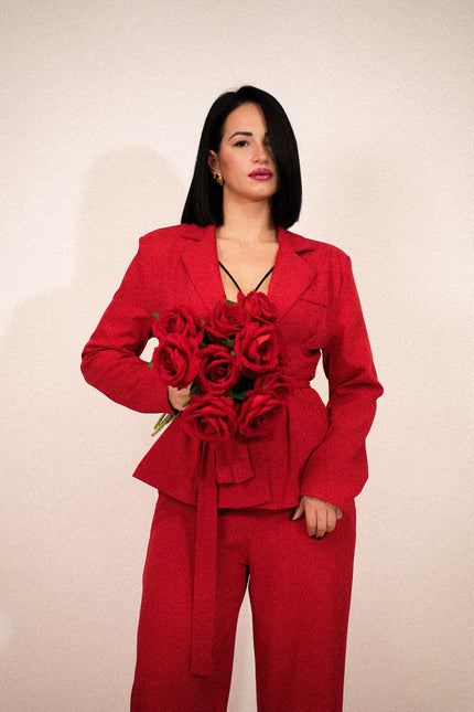 Tailleur Love red