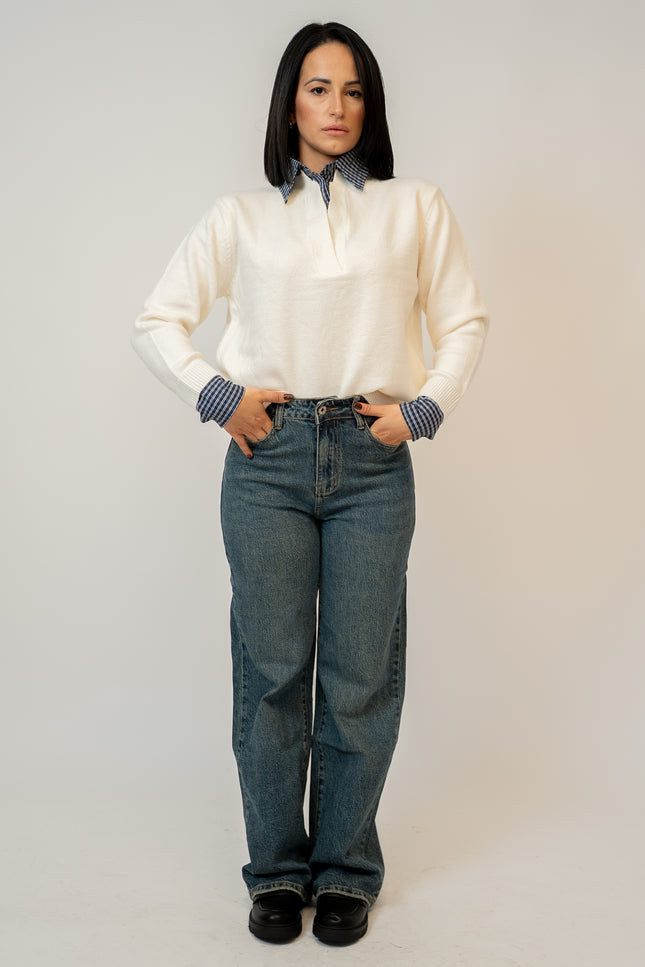 Jeans basic wide leg