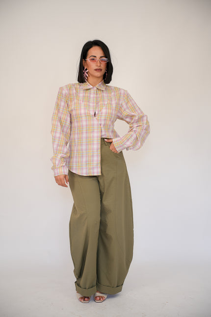 Pantalone ballon piegone verde militare