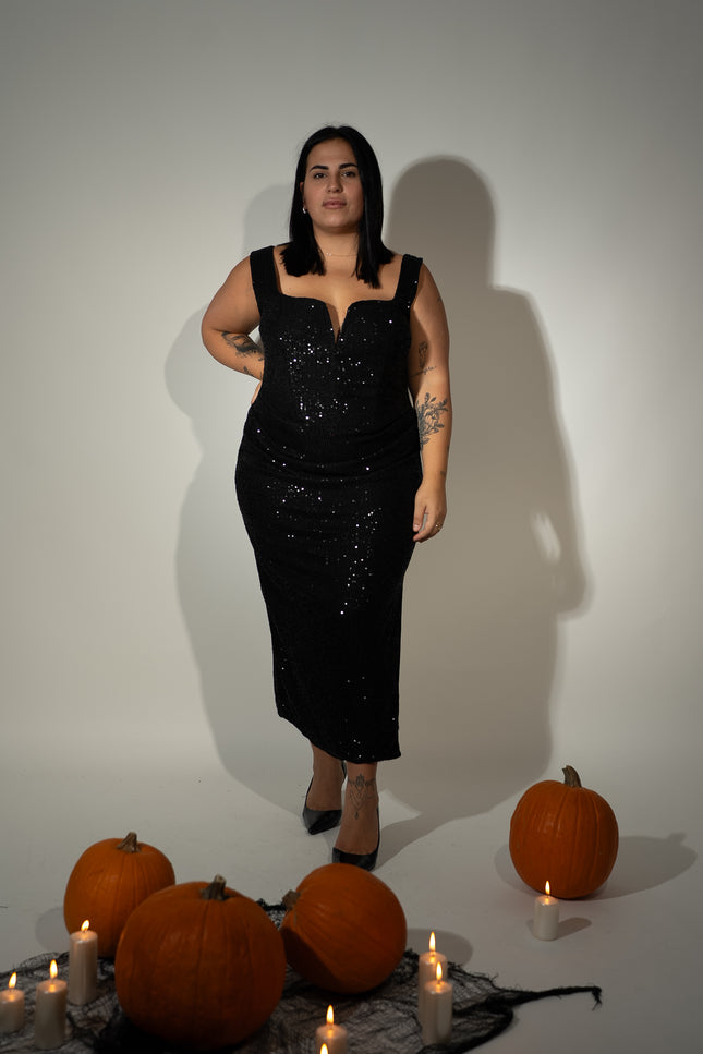 Dress midi paillettes curvy
