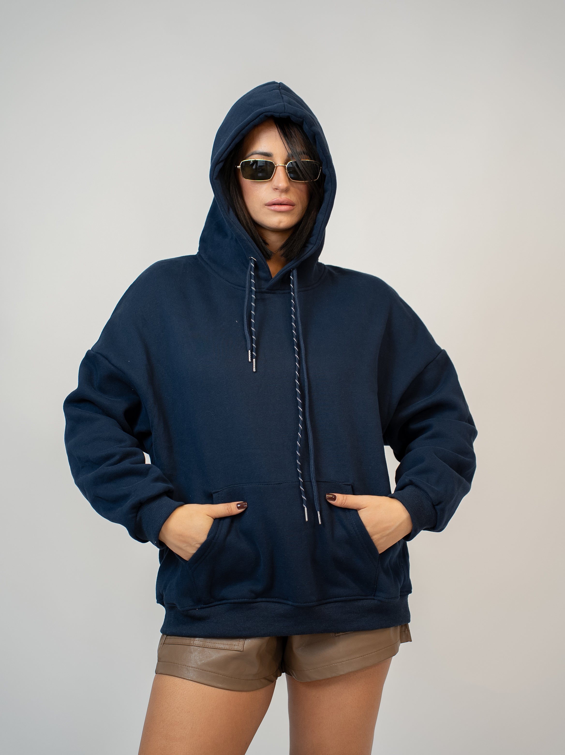 Felpa oversize con cappuccio