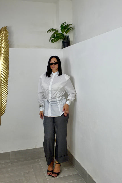 Pantalone grigio sartoriale