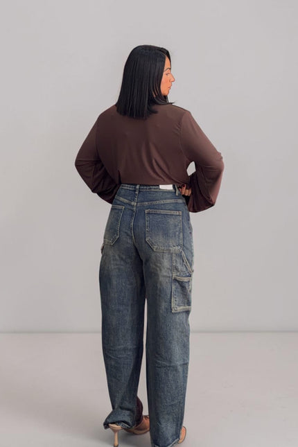 Jeans ballon ghette slavato