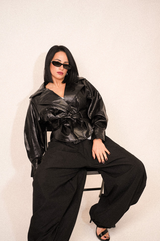 Giacca ecopelle avvitata Justwest black