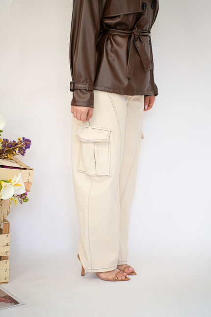 Jeans cargo ballon burro