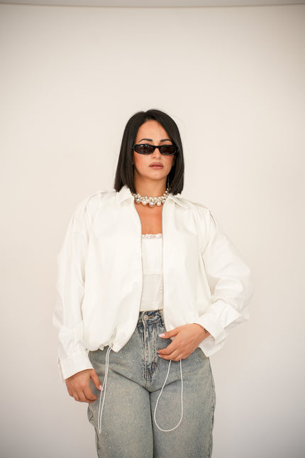 Trench ballon bianco