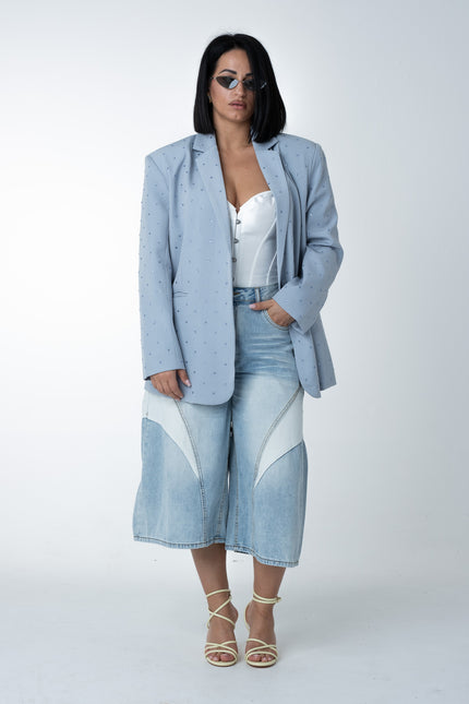 Bermuda denim bicolore