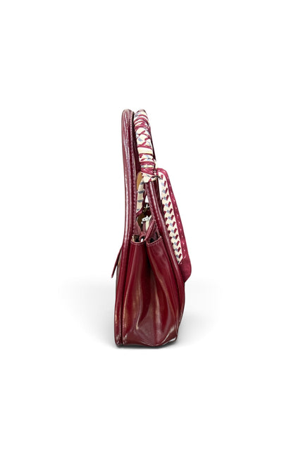 Borsa a spalla in ecopelle con foulard