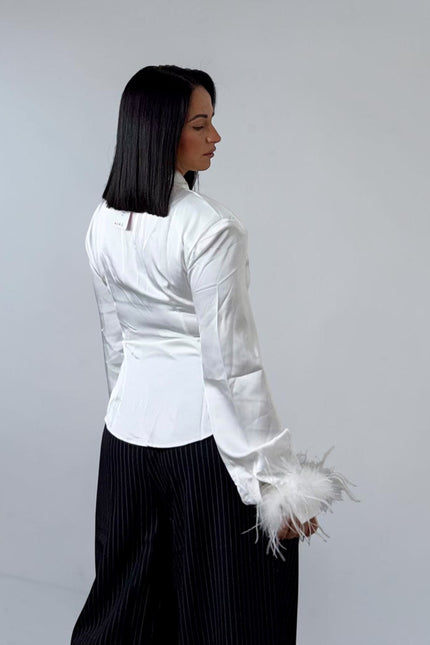 Camicia Plume satin slim