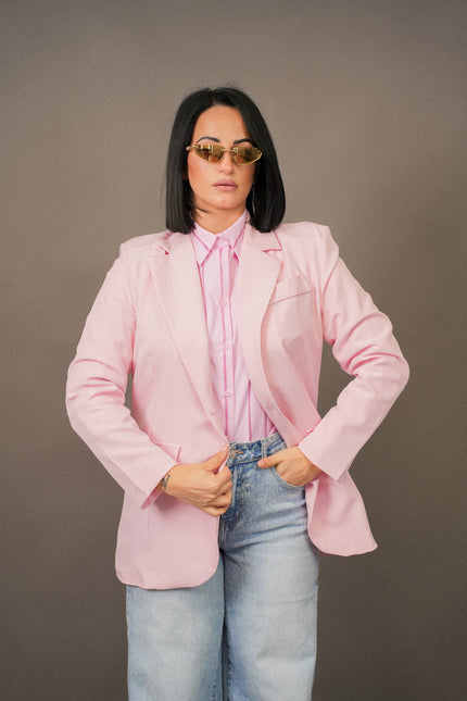 Blazer basic rosa