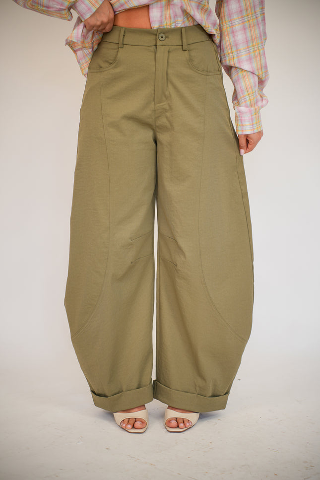 Pantalone ballon piegone verde militare