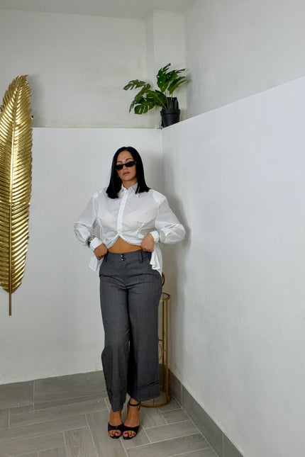 Pantalone grigio sartoriale