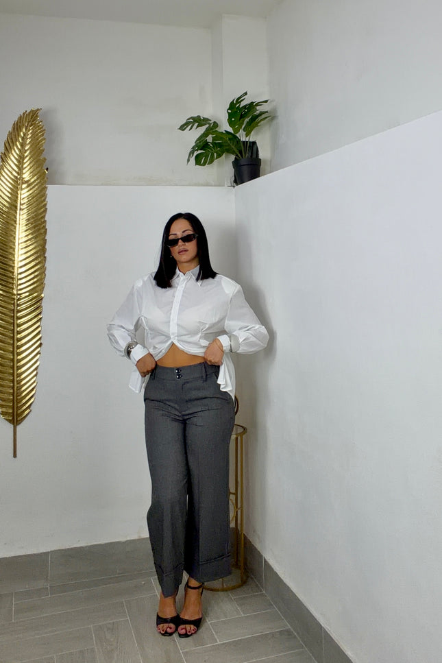Pantalone grigio sartoriale