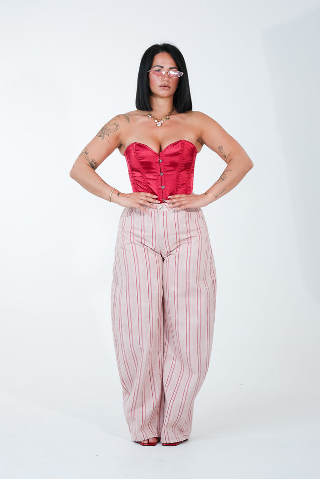 Jeans ballon pink/red