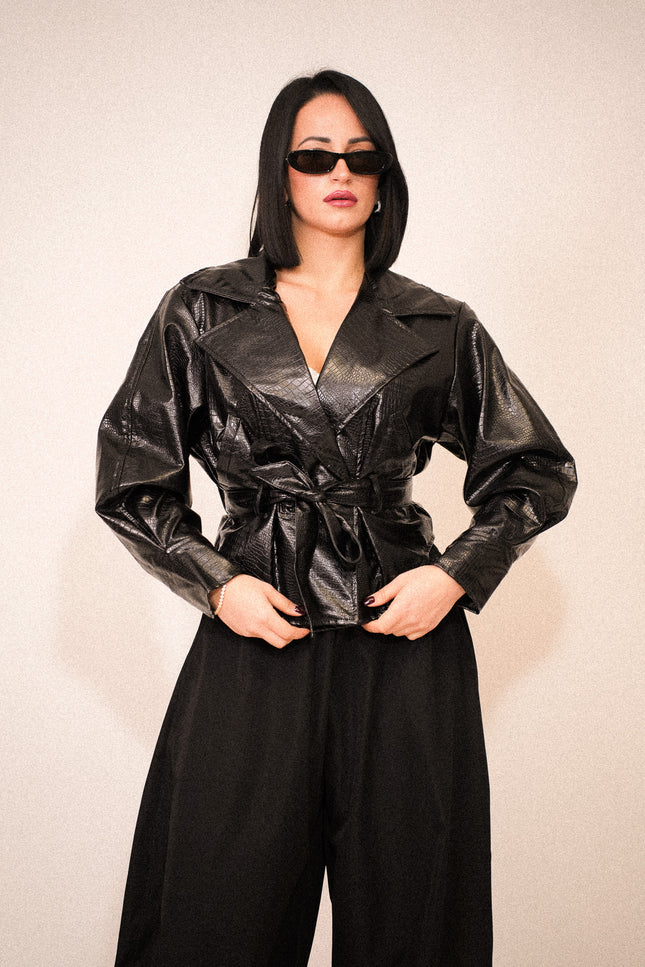 Giacca ecopelle avvitata Justwest black