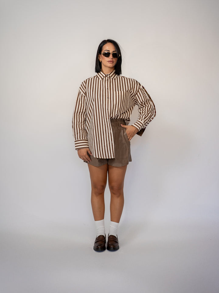 Shorts ecopelle beije