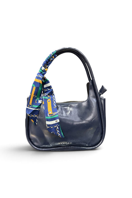 Borsa a spalla in ecopelle con foulard