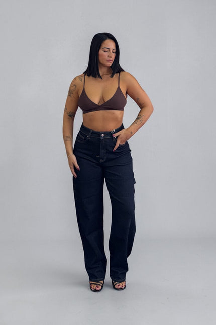 Jeans ballon lavaggio 0 con ghette