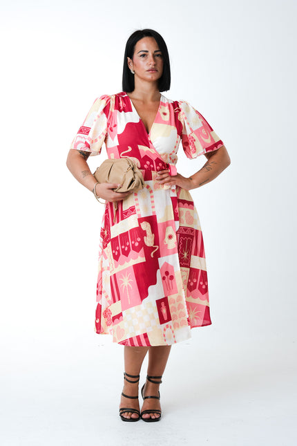 Dress midi in lino