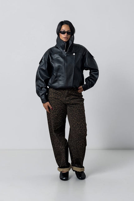 Jacket ecopelle nera
