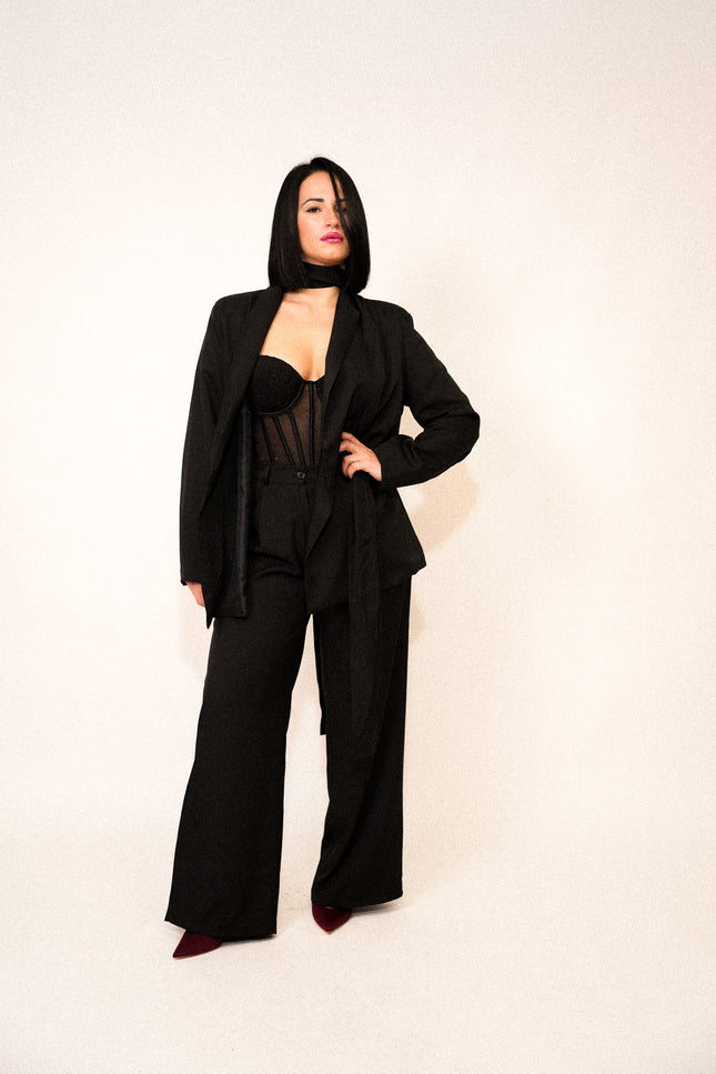 Tailleur kimono black