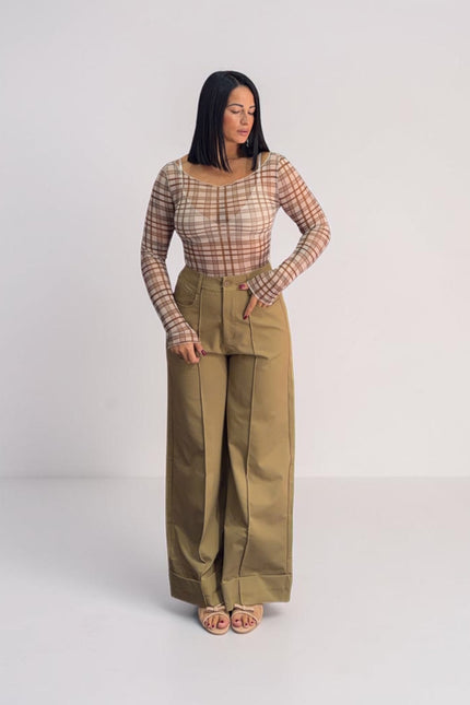 Pantalone palazzo piegone Beije