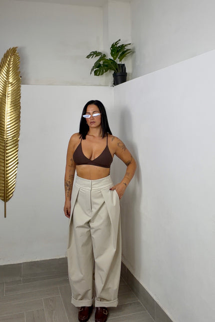Pantalone Justwest panna