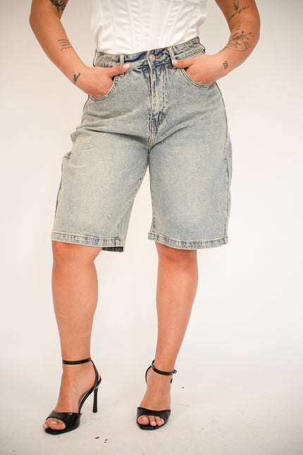 Bermuda denim ballon shine