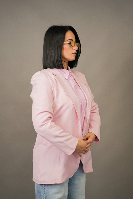 Blazer basic rosa