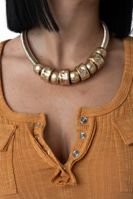Collana girocollo anello gold