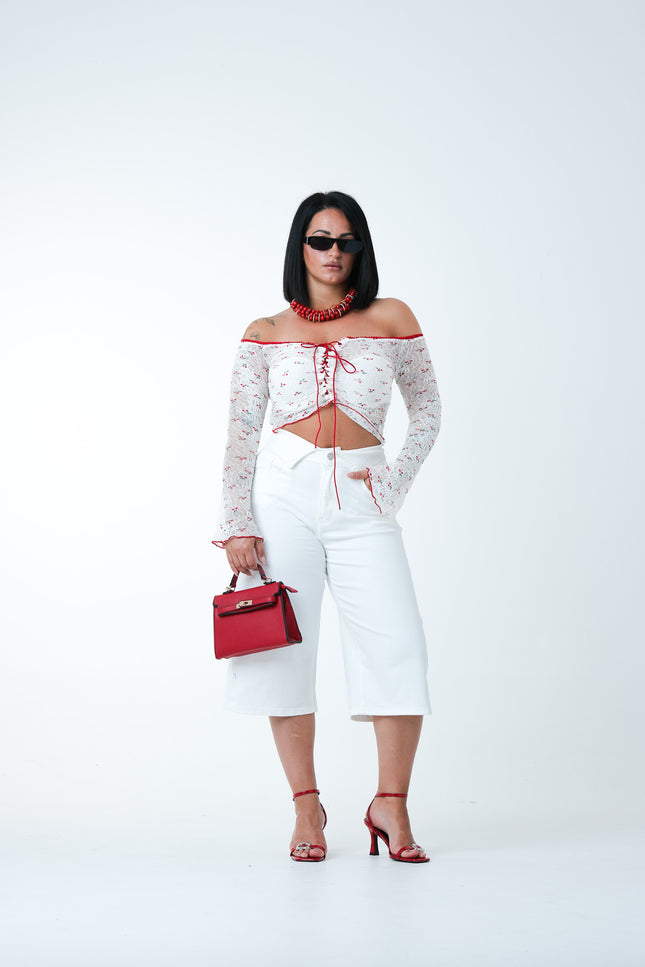 Bermuda denim bianco virgola