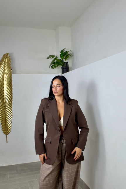 Blazer basic over spallina cacao