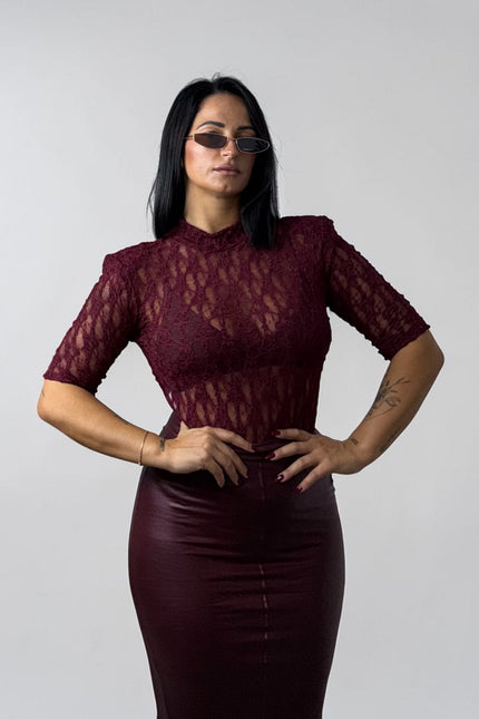 Body macramè bordeaux