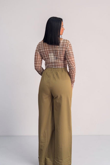 Pantalone palazzo piegone Beije
