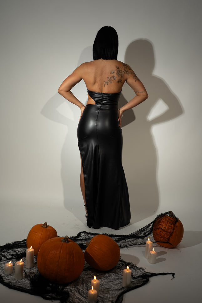 Dress ecopelle black