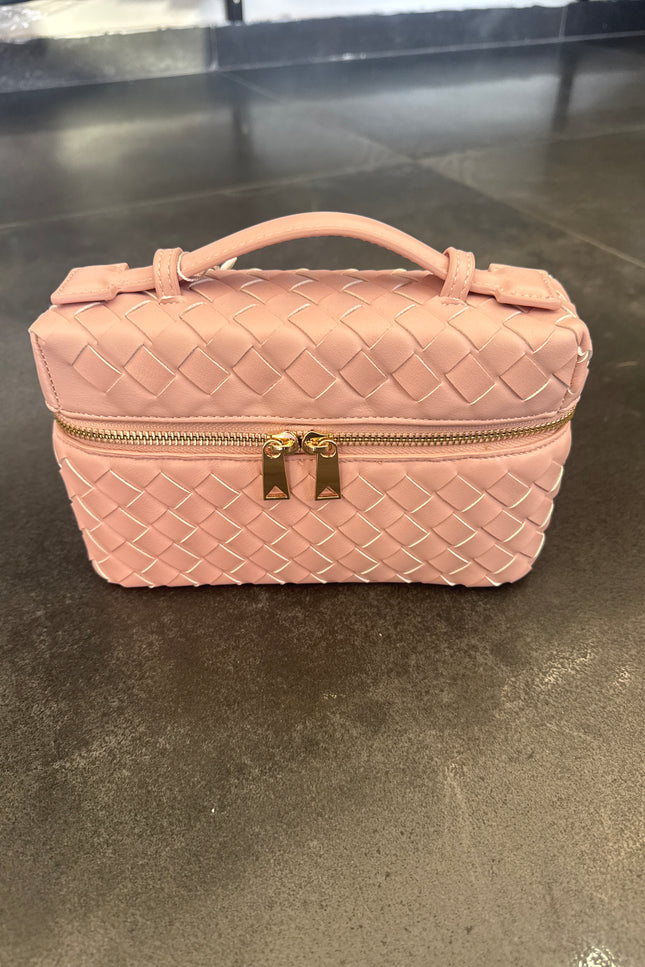 Bauletto intreccio rosa