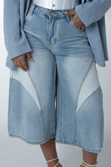 Bermuda denim bicolore