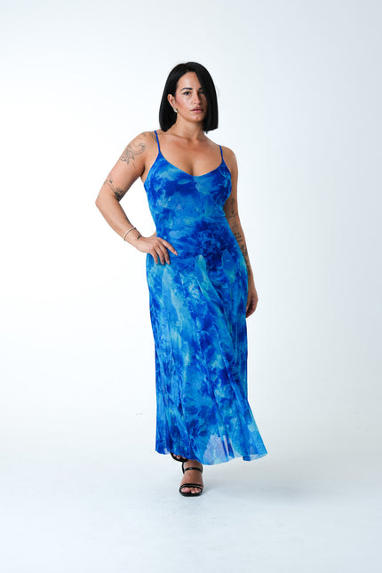 Dress tulle Floreal blu
