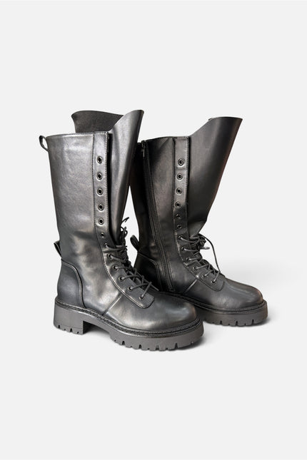 Anfibi Boots gambale largo nero