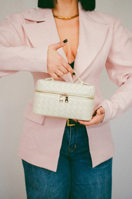 Bauletto intreccio panna