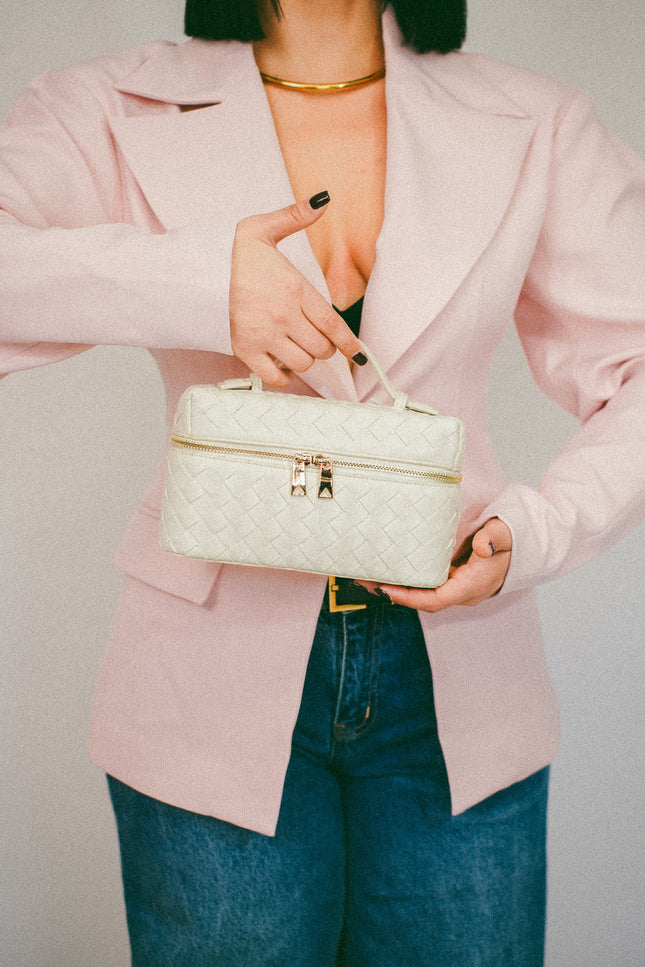 Bauletto intreccio panna