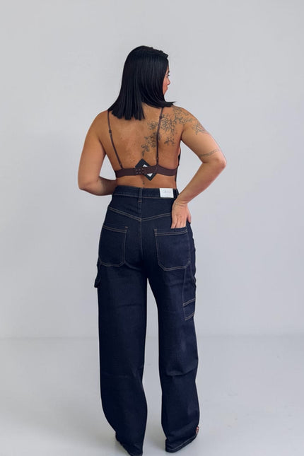 Jeans ballon lavaggio 0 con ghette