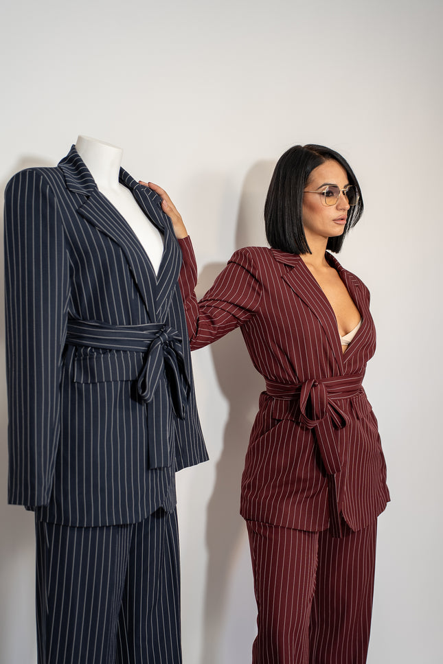 Tailleur kimono gessato