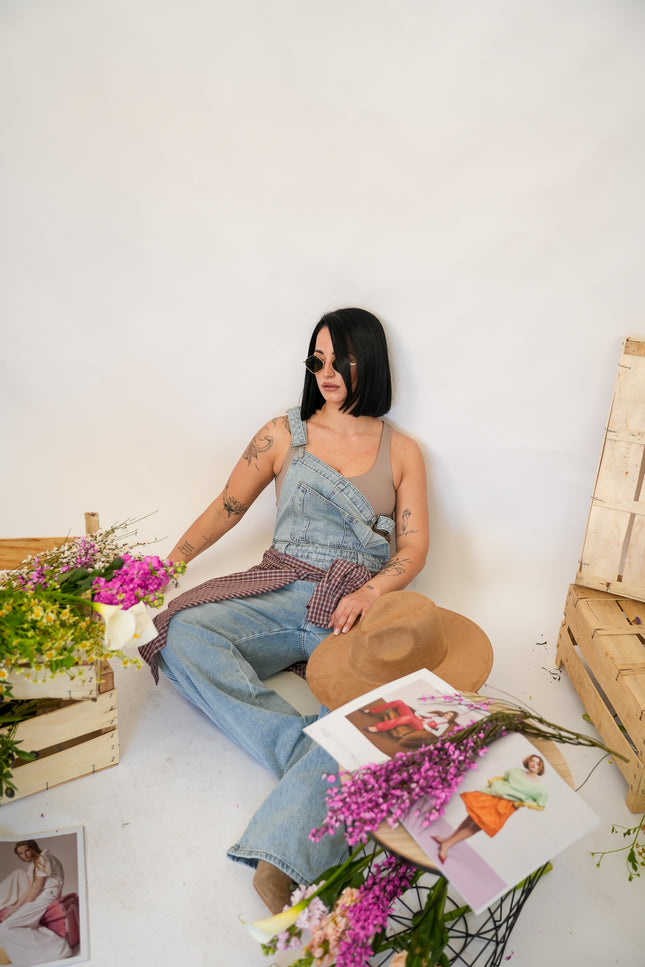 Salopette denim ballon